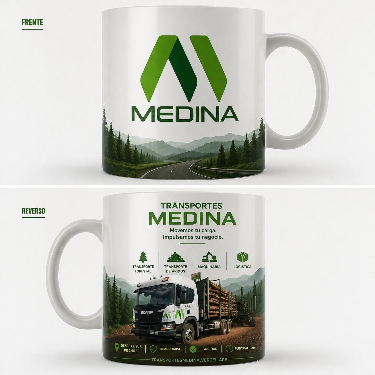 Tazones corporativos · Transportes Medina